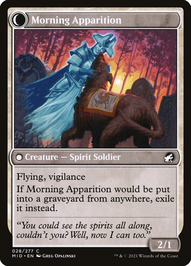 Mourning Patrol // Morning Apparition (28) - Innistrad: Midnight Hunt (MID)