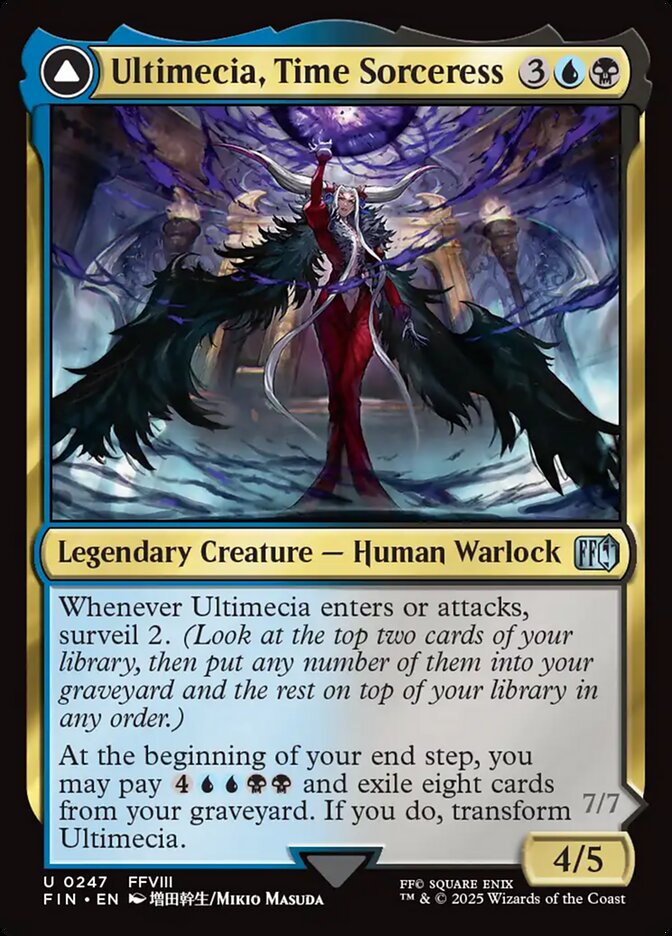 Ultimecia, Time Sorceress // Ultimecia, Omnipotent (247) - [Foil] Final Fantasy (FIN)