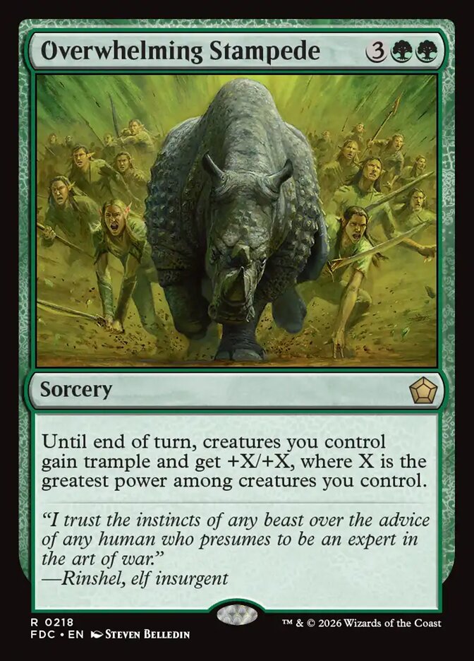 Overwhelming Stampede (218) - Foundations Commander (FDC)