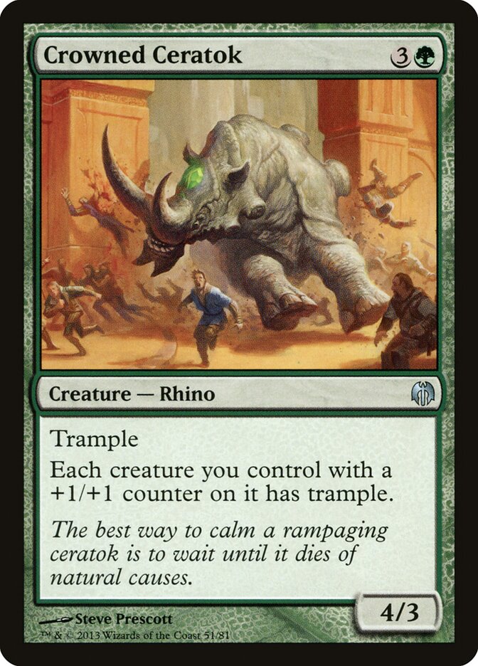 Crowned Ceratok (51) - Duel Decks: Heroes vs. Monsters (DDL)