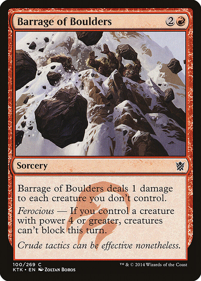 Barrage of Boulders (100) - Khans of Tarkir (KTK)