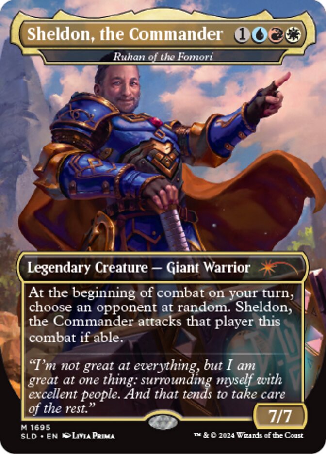 Sheldon, the Commander - Ruhan of the Fomori - [Foil, Borderless] Secret Lair Drop (SLD)