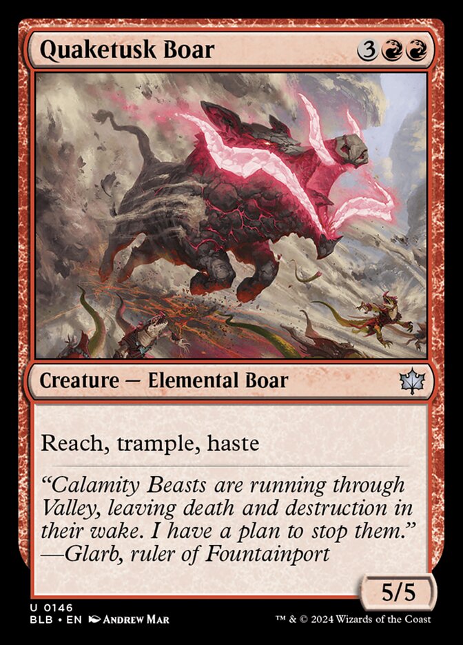 Quaketusk Boar (146) - Bloomburrow (BLB)