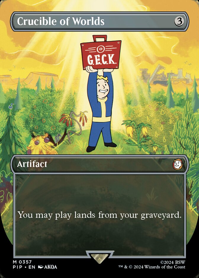 Crucible of Worlds - [Foil, Borderless] Fallout (PIP)