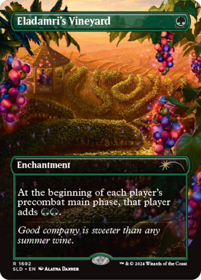 Eladamri's Vineyard (1692) - [Foil, Borderless] Secret Lair Drop (SLD)