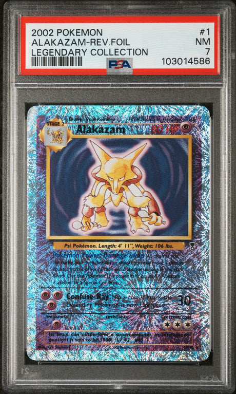 Alakazam #1 - [Reverse Holo, Graded PSA 7] Legendary Collection