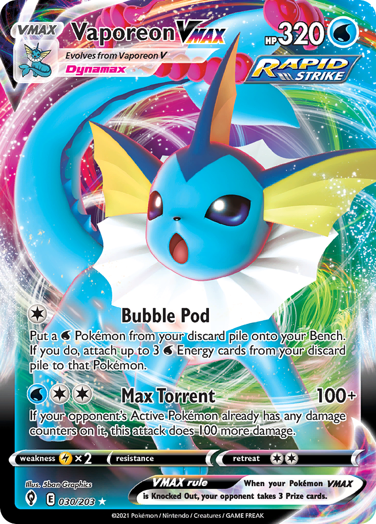 Vaporeon VMAX (30/203) - [Holo Foil] Evolving Skies (EVS)