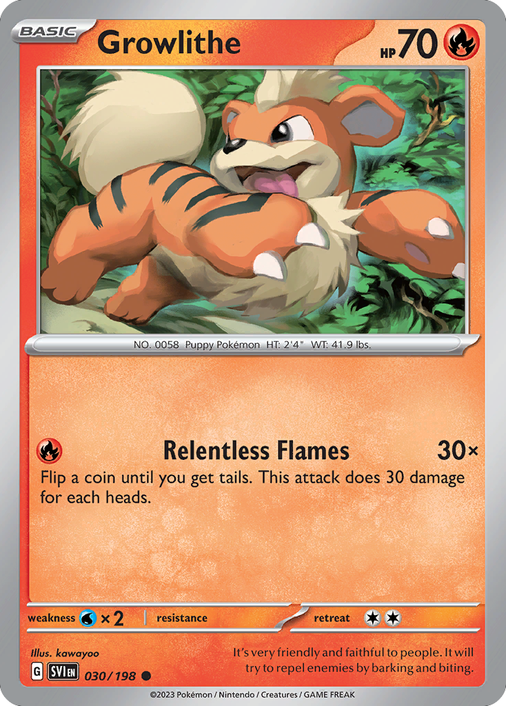 Growlithe (30/198) - [Reverse Holo] Scarlet & Violet (SVI)