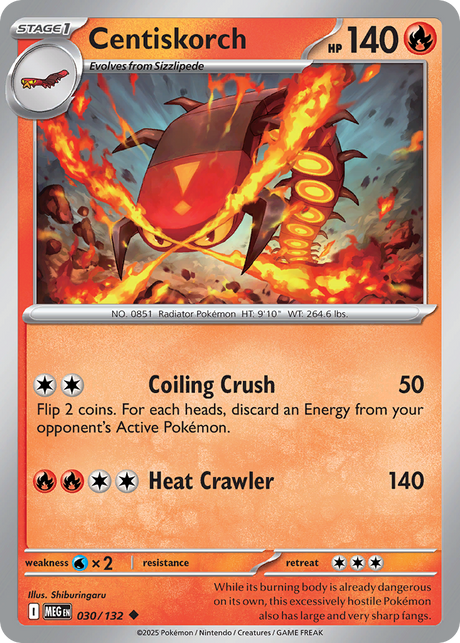 Centiskorch (30/132) - [Reverse Holo] Mega Evolution (MEG)