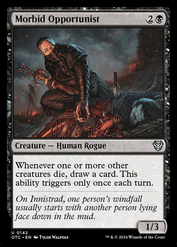 Morbid Opportunist (142) - Outlaws of Thunder Junction Commander (OTC)