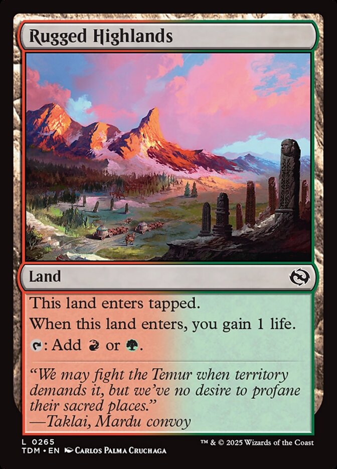Rugged Highlands (265) - Tarkir: Dragonstorm (TDM)