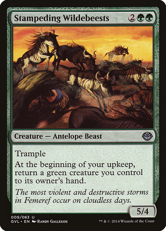 Stampeding Wildebeests (9) - Duel Decks Anthology: Garruk vs. Liliana (GVL)