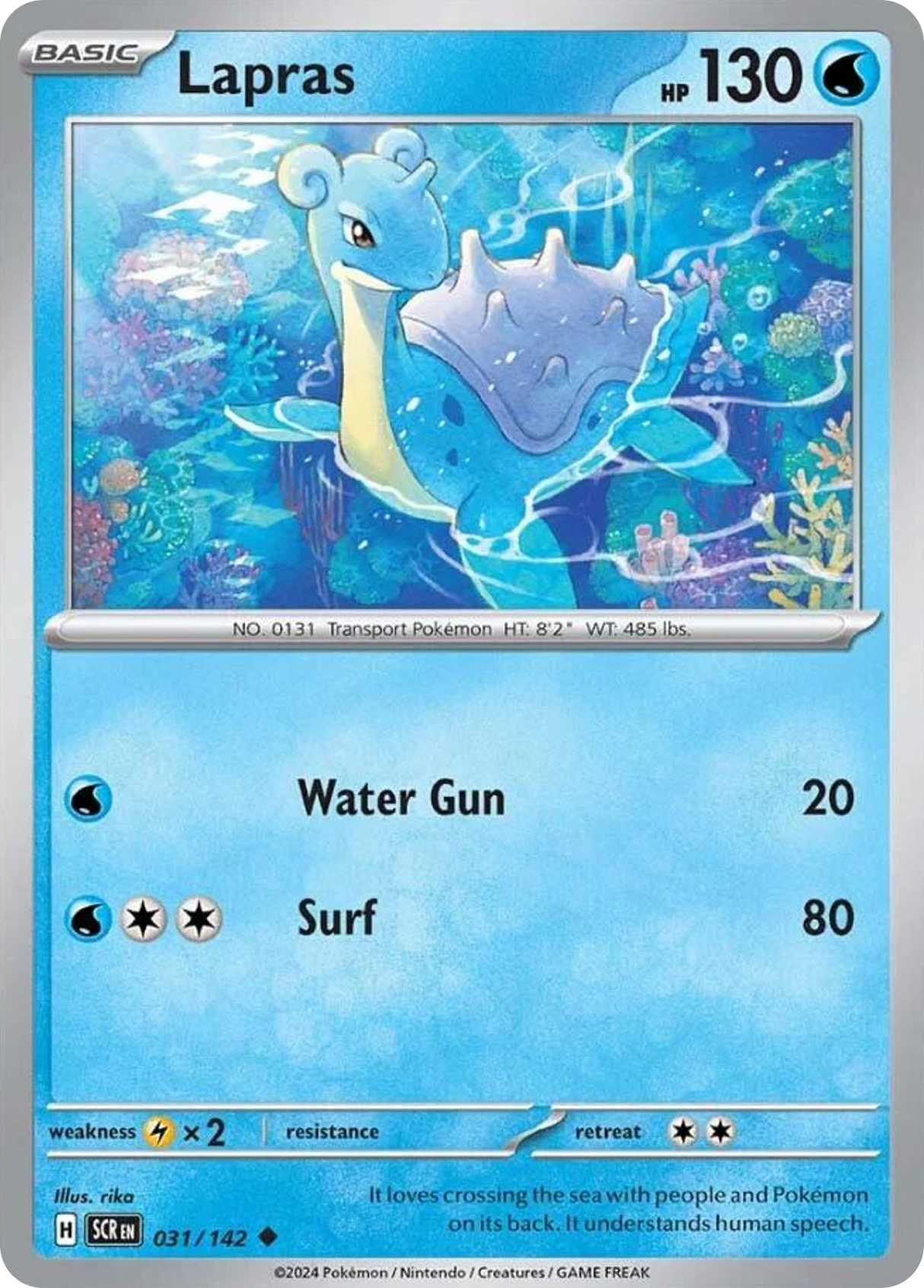 Lapras (31/142) - [Reverse Holo] Stellar Crown (SCR)