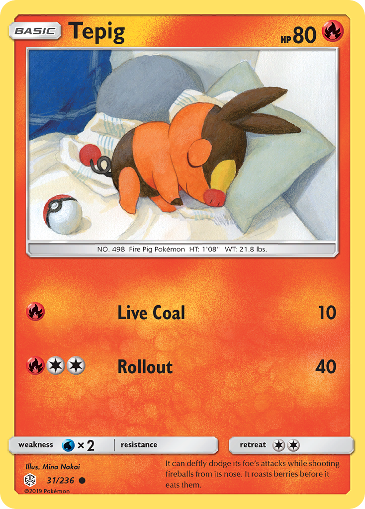 Tepig (31/236) - [Reverse Holo] Cosmic Eclipse (CEC)