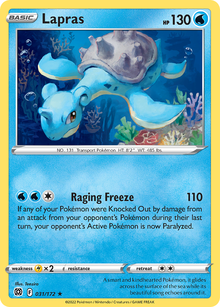 Lapras (31/172) - [Reverse Holo] Brilliant Stars (BRS)