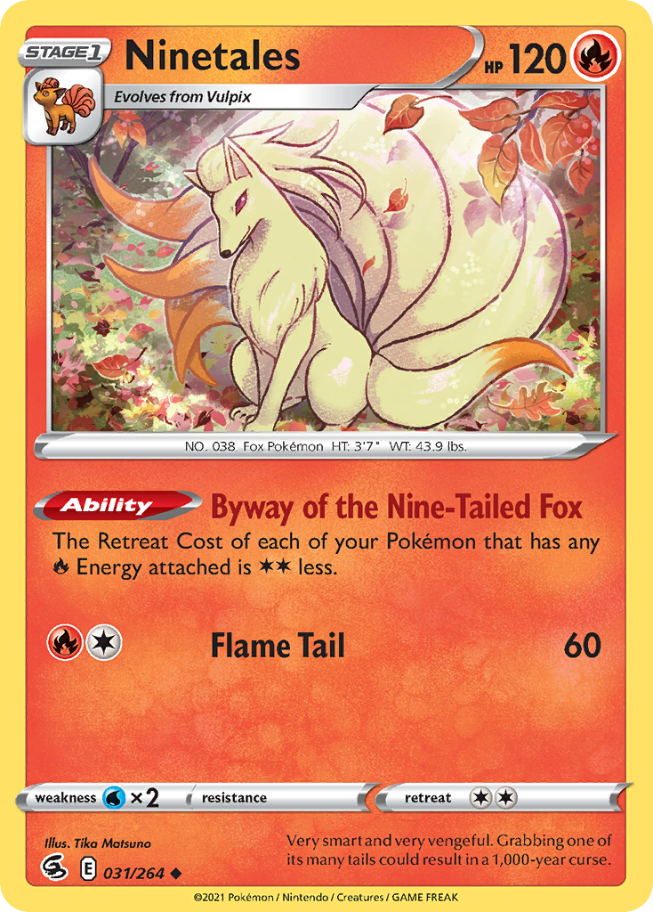 Ninetales (31/264) - [Reverse Holo] Fusion Strike (FST)
