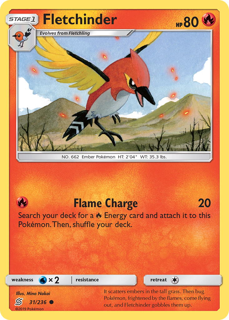Fletchinder (31/236) - [Reverse Holo] Unified Minds (UNM)