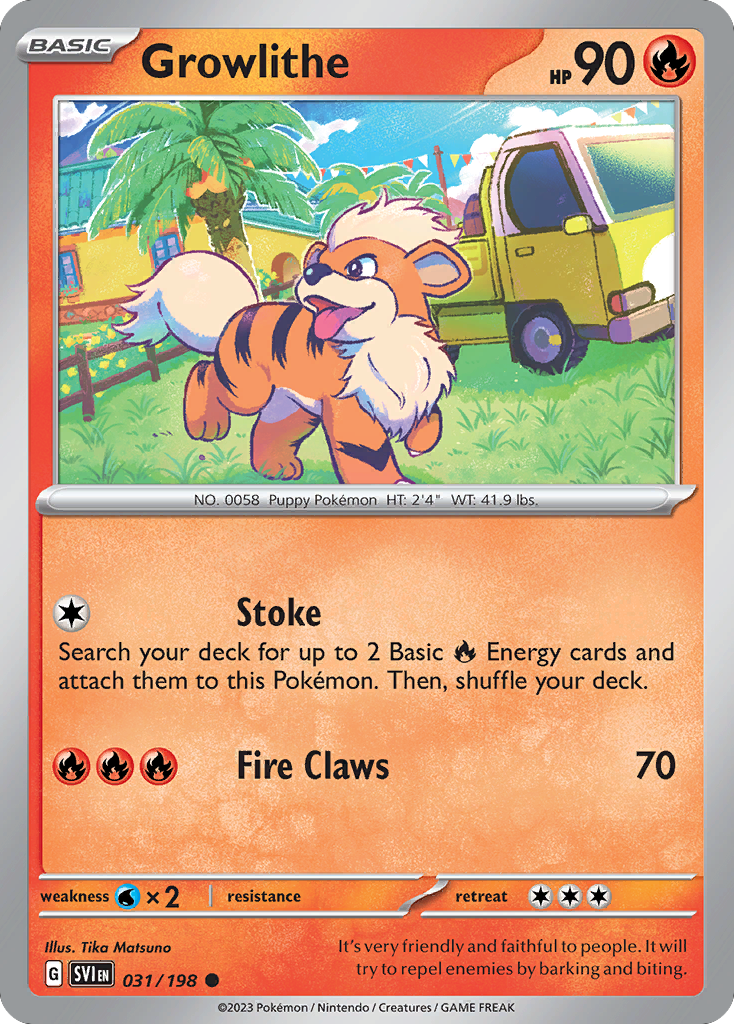 Growlithe (31/198) - [Reverse Holo] Scarlet & Violet (SVI)