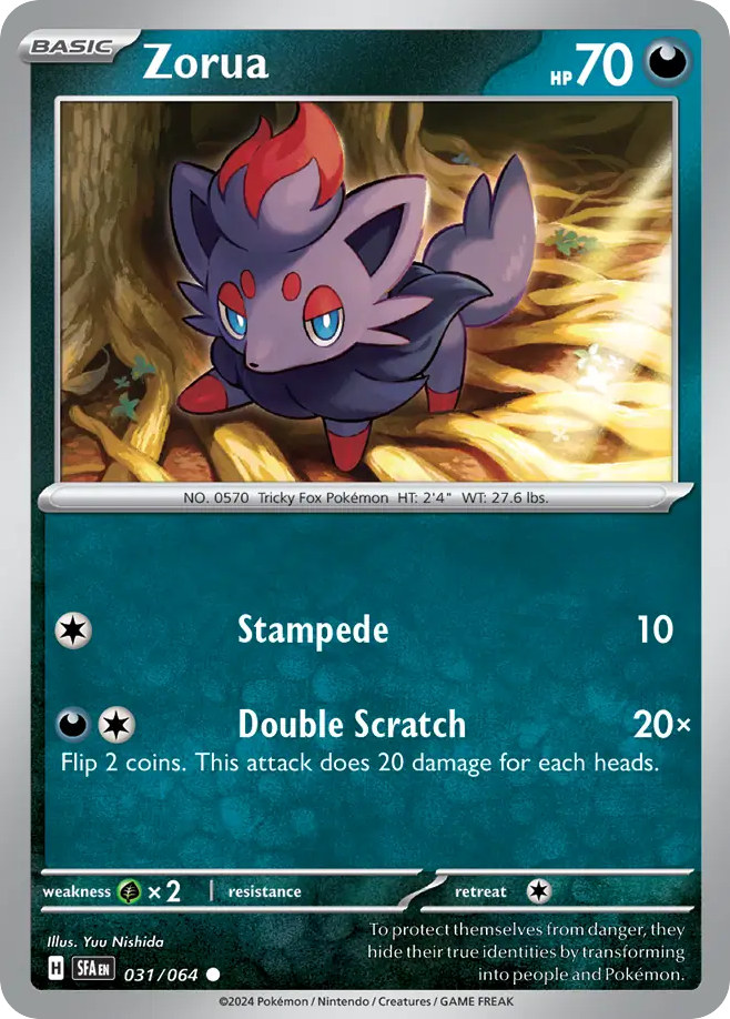 Zorua (31/64) - [Reverse Holo] Shrouded Fable (SFA)