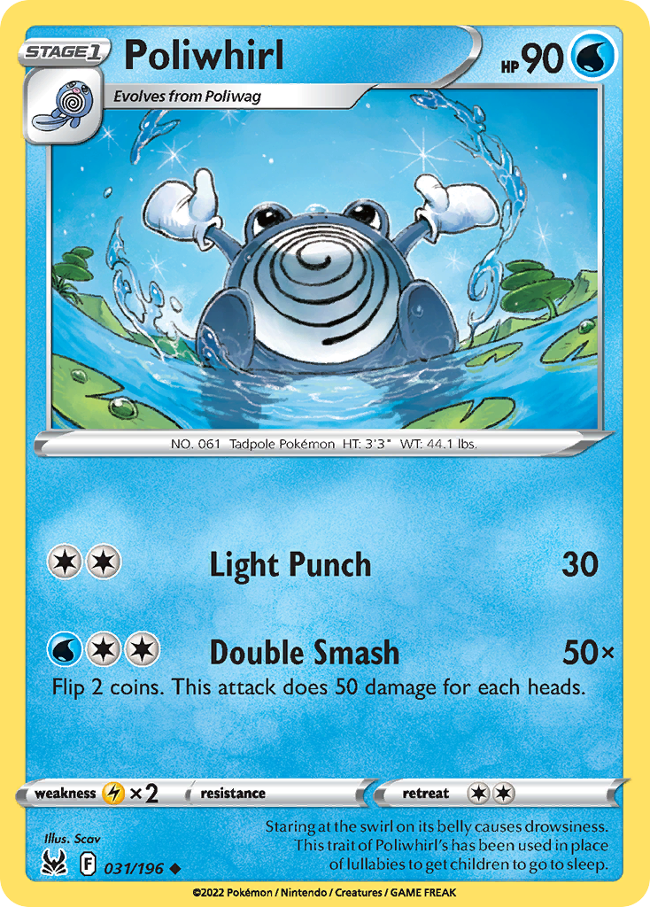 Poliwhirl (31/196) - [Reverse Holo] Lost Origin (LOR)