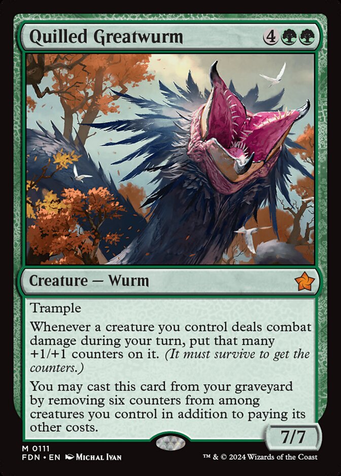 Quilled Greatwurm (111) - Foundations (FDN)