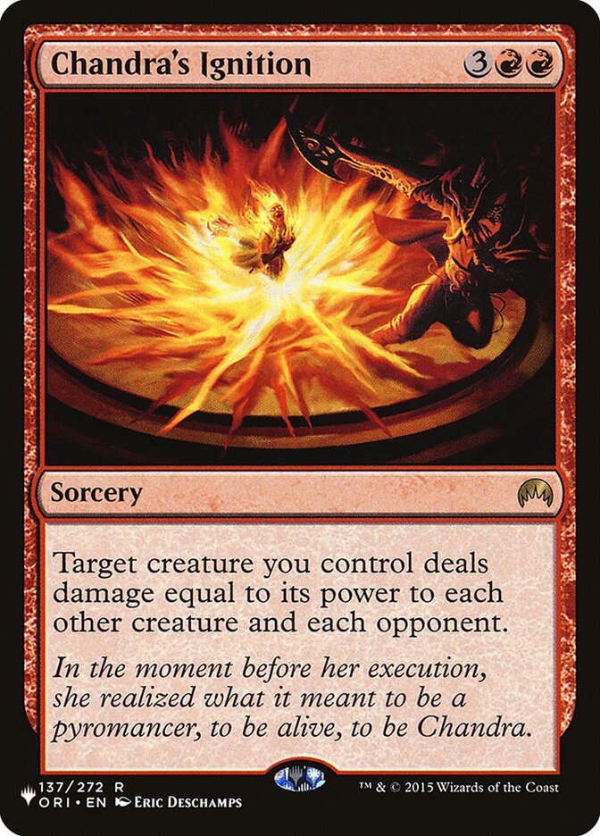 Chandra's Ignition - The List (PLST)