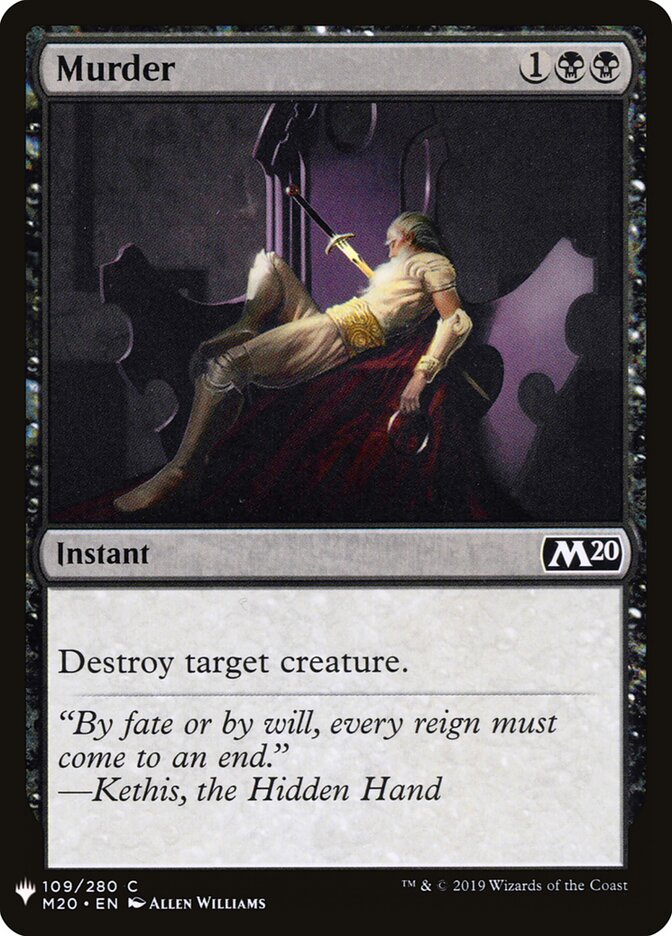 Murder (M20-109) - The List (PLST)