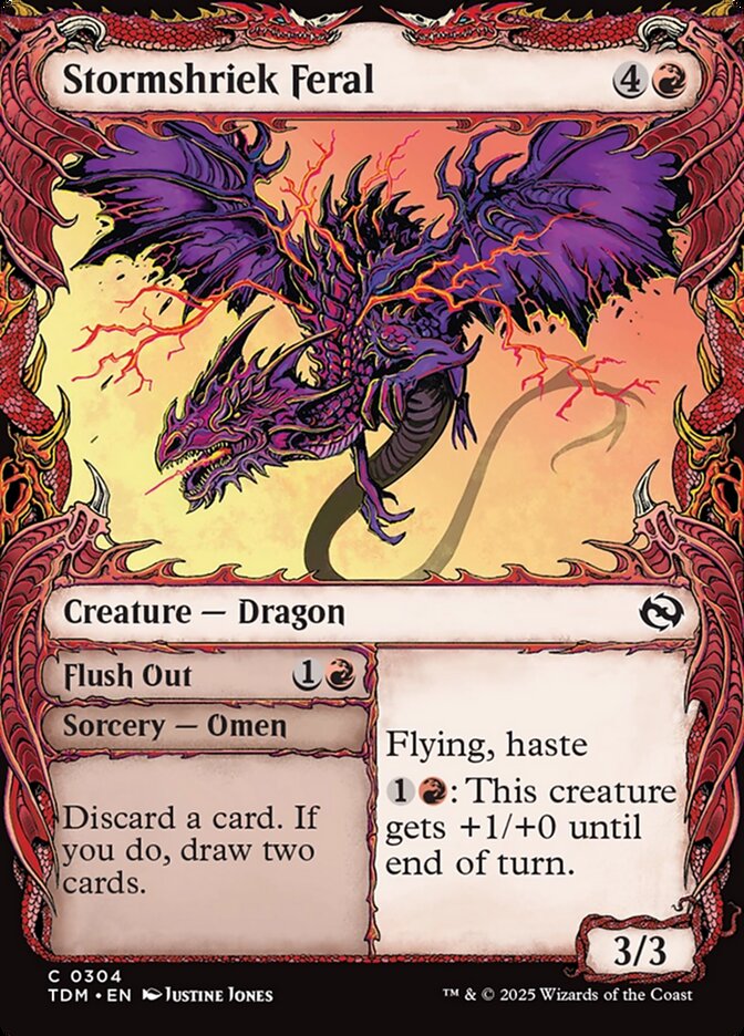 Stormshriek Feral // Flush Out (304) - Tarkir: Dragonstorm (TDM)