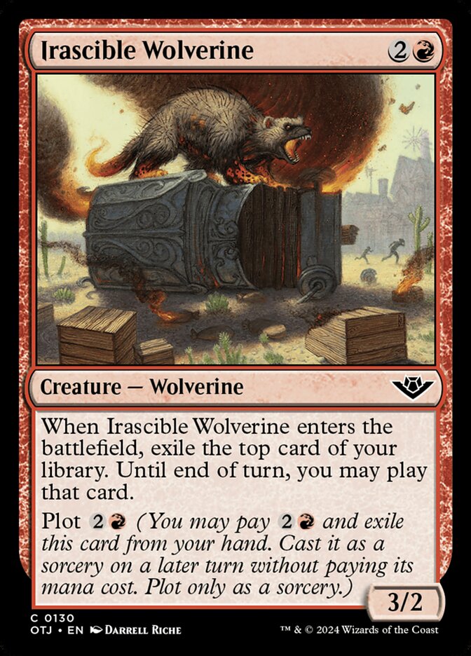 Irascible Wolverine - [Foil] Outlaws of Thunder Junction (OTJ)