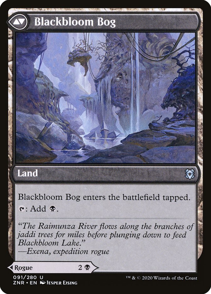 Blackbloom Rogue // Blackbloom Bog (91) - Zendikar Rising (ZNR)