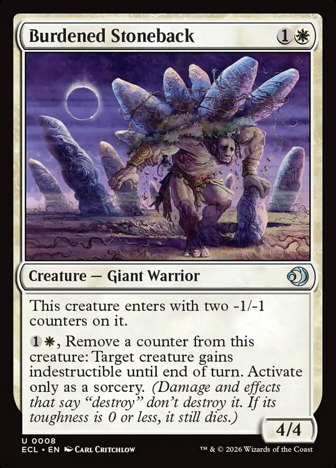 Burdened Stoneback (8) - Lorwyn Eclipsed (ECL)