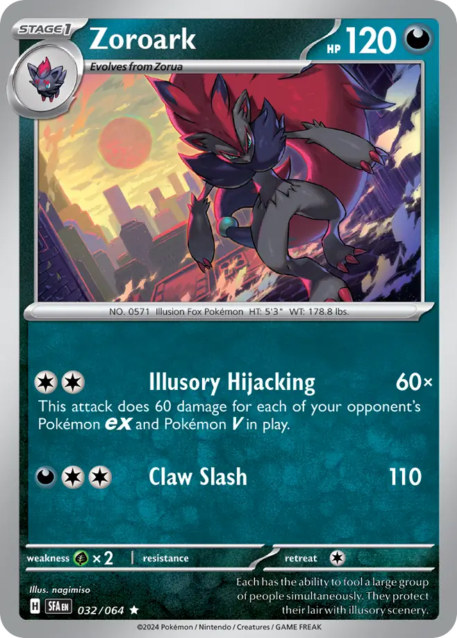 Zoroark (32/64) - [Reverse Holo] Shrouded Fable (SFA)