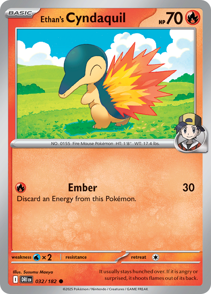 Ethan's Cyndaquil (32/182) - [Reverse Holo] Destined Rivals (DRI)
