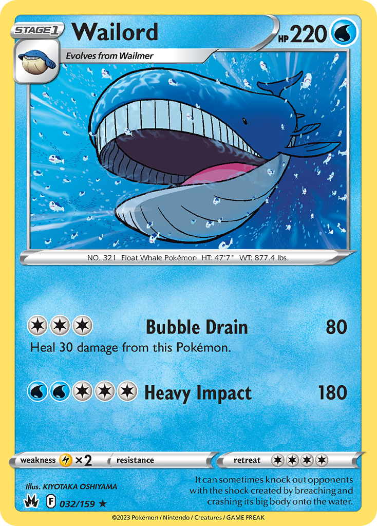 Wailord (32/159) - [Reverse Holo] Crown Zenith (CRZ)