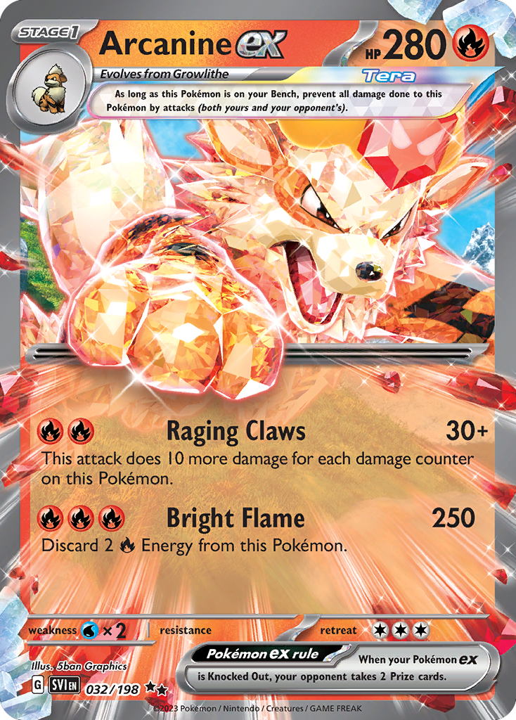 Arcanine ex (32/198) - [Holo Foil] Scarlet & Violet (SVI)