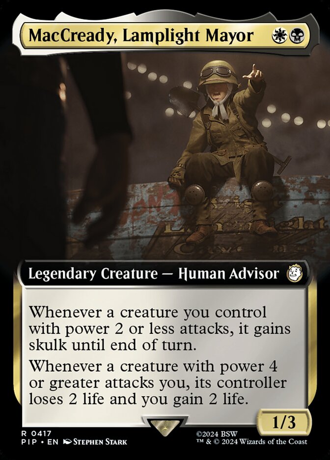MacCready, Lamplight Mayor - [Foil, Extended Art] Fallout (PIP)