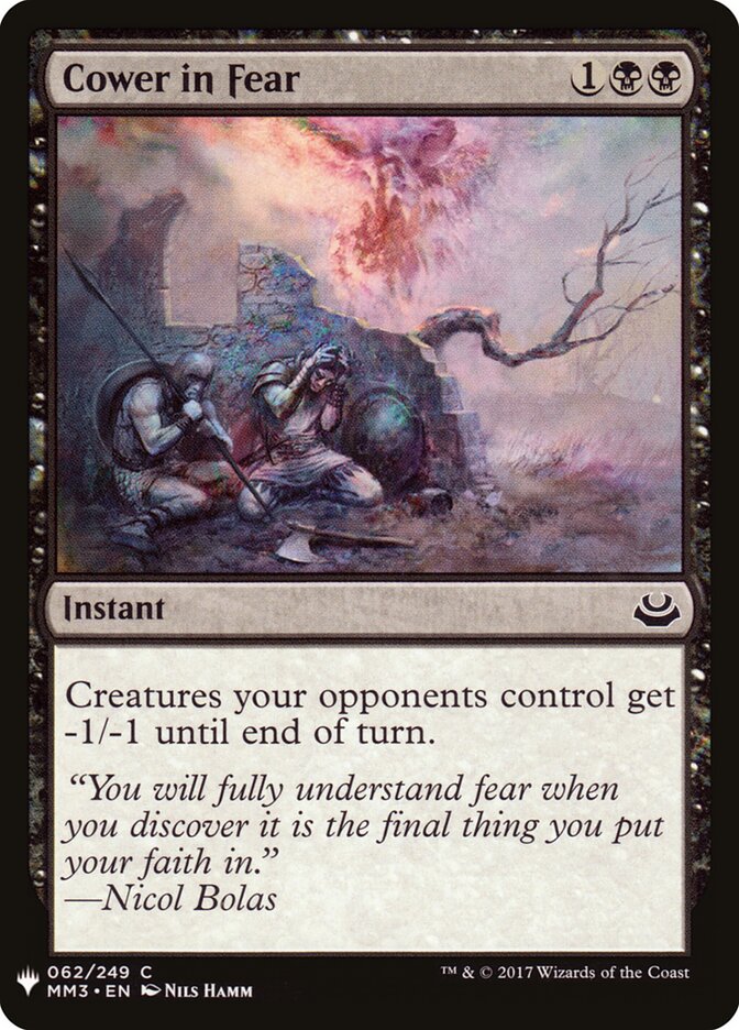 Cower in Fear (MM3-62) - The List (PLST)