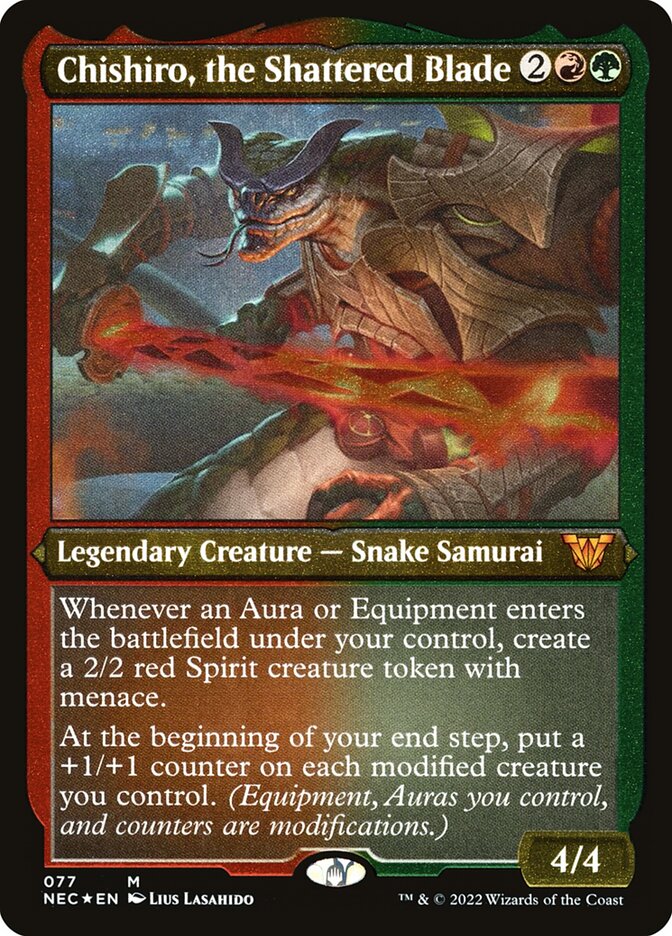 Chishiro, the Shattered Blade (77) - Neon Dynasty Commander (NEC)