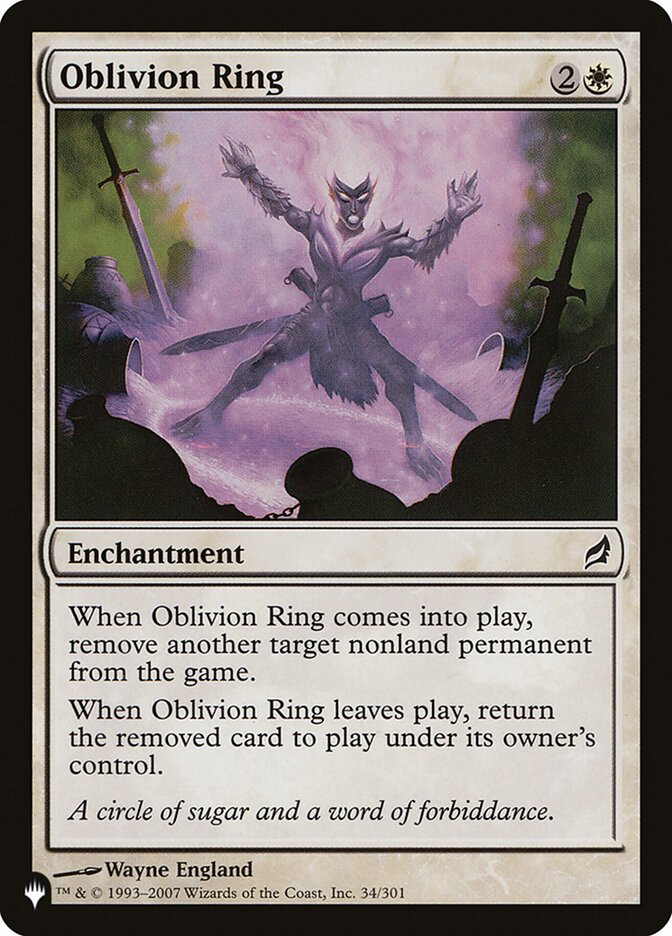 Oblivion Ring (LRW-34) - The List (PLST)