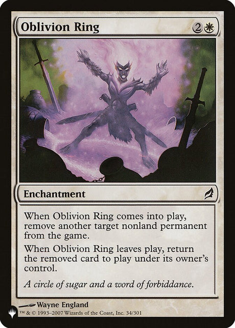 Oblivion Ring (LRW-34) - The List (PLST)