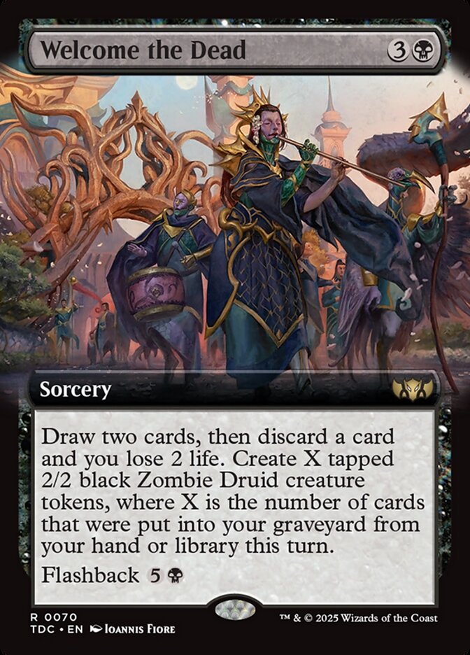 Welcome the Dead - [Extended Art] Tarkir: Dragonstorm Commander (TDC)