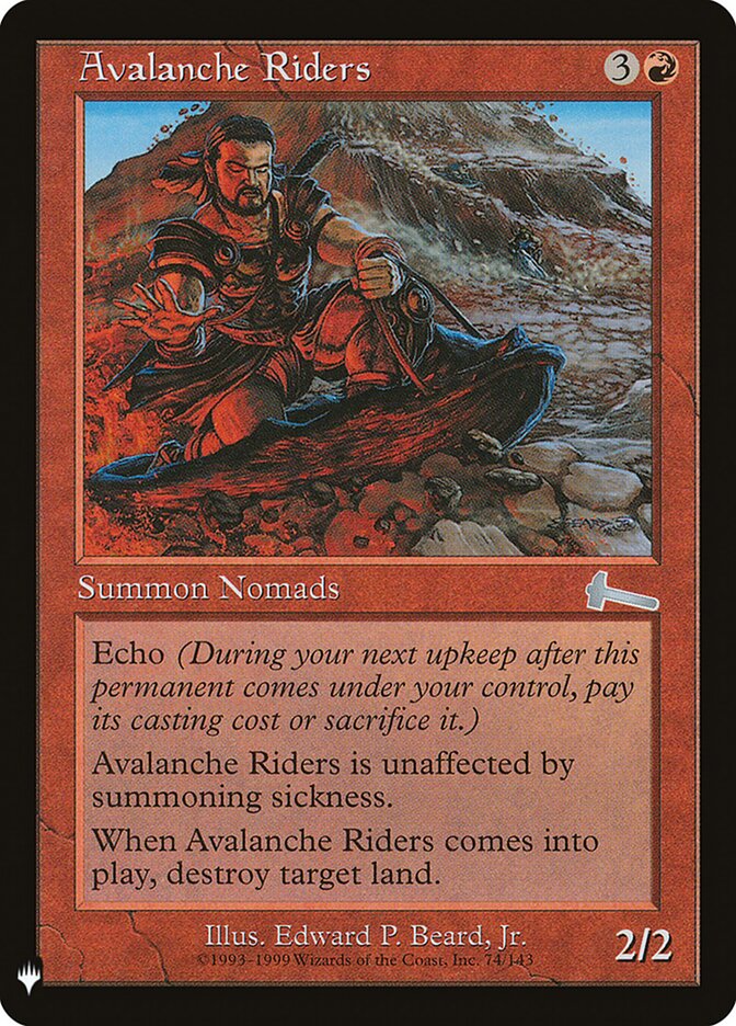 Avalanche Riders (ULG-74) - The List (PLST)