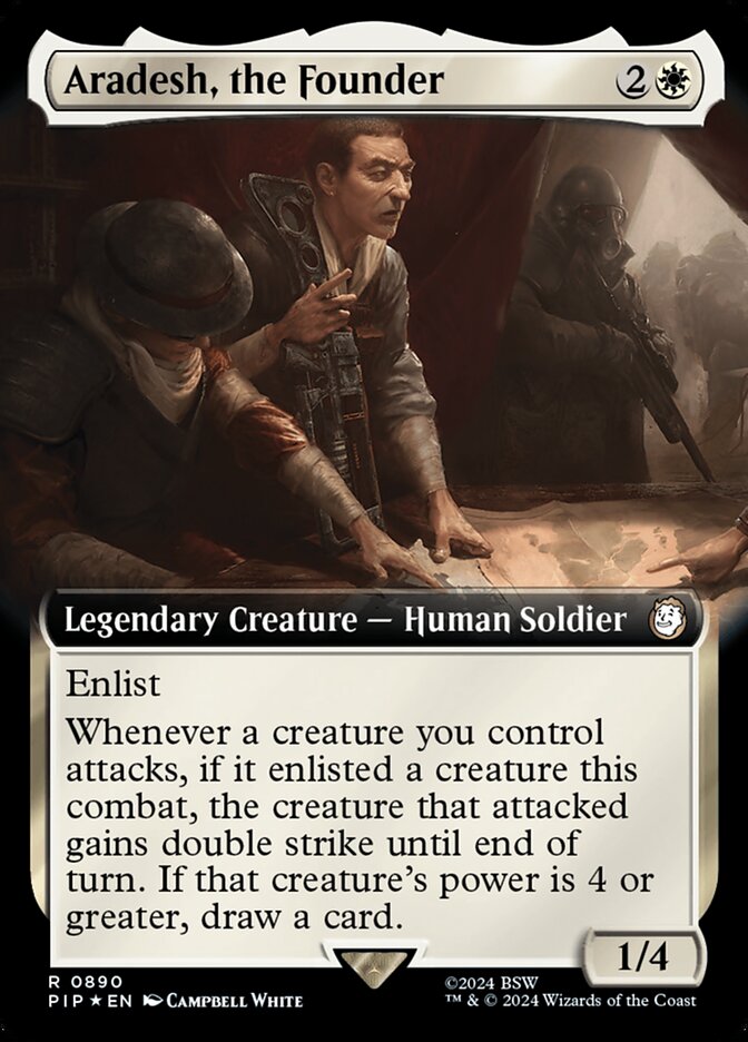 Aradesh, the Founder - [Surge Foil, Extended Art] Fallout (PIP)