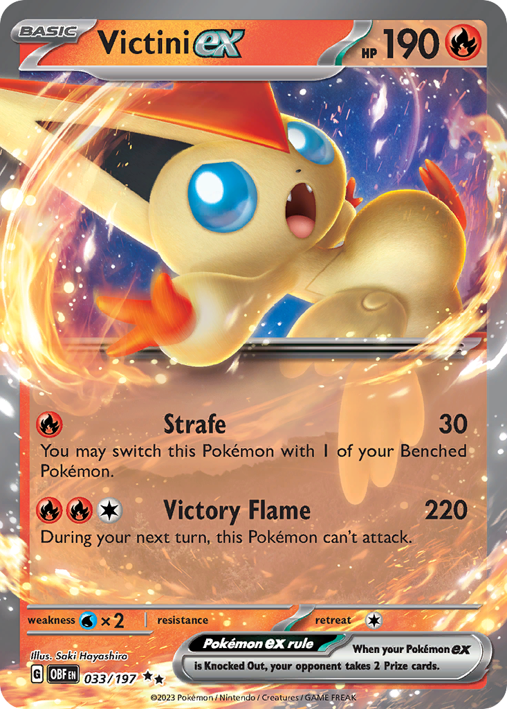 Victini ex (33/197) - [Holo Foil] Obsidian Flames (OBF)