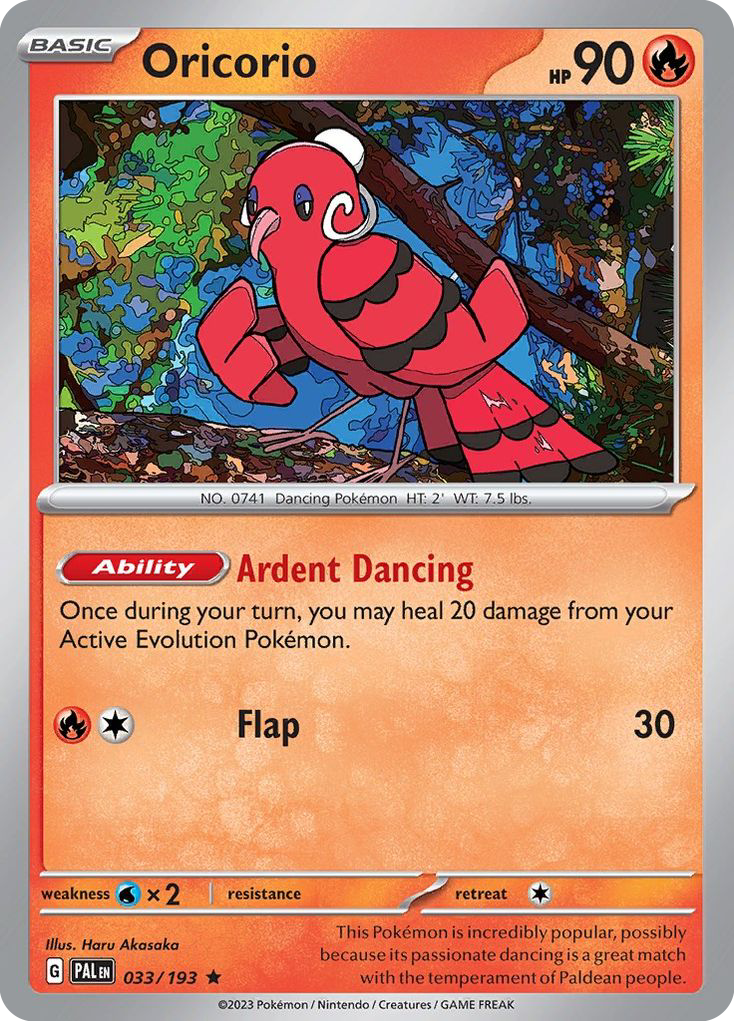 Oricorio (33/193) - [Reverse Holo] Paldea Evolved (PAL)