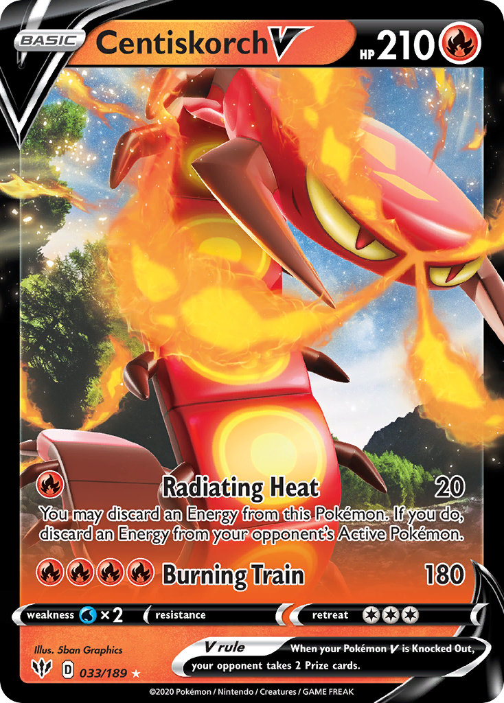 Centiskorch V (33/189) - [Holo Foil] Darkness Ablaze (DAA)