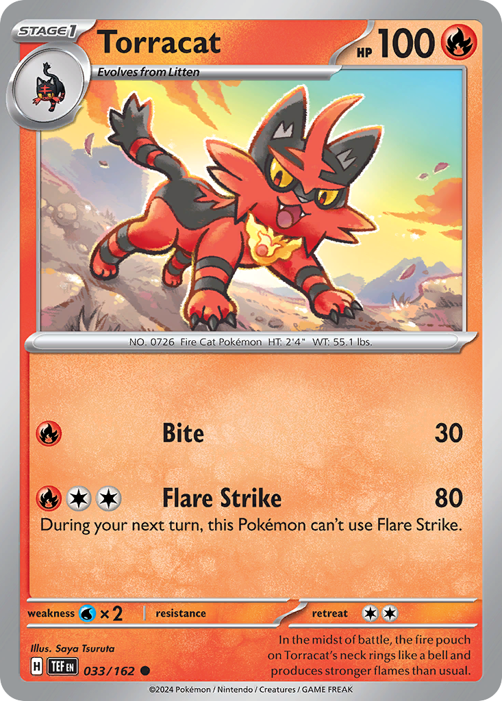 Torracat (33/162) - [Reverse Holo] Temporal Forces (TEF)