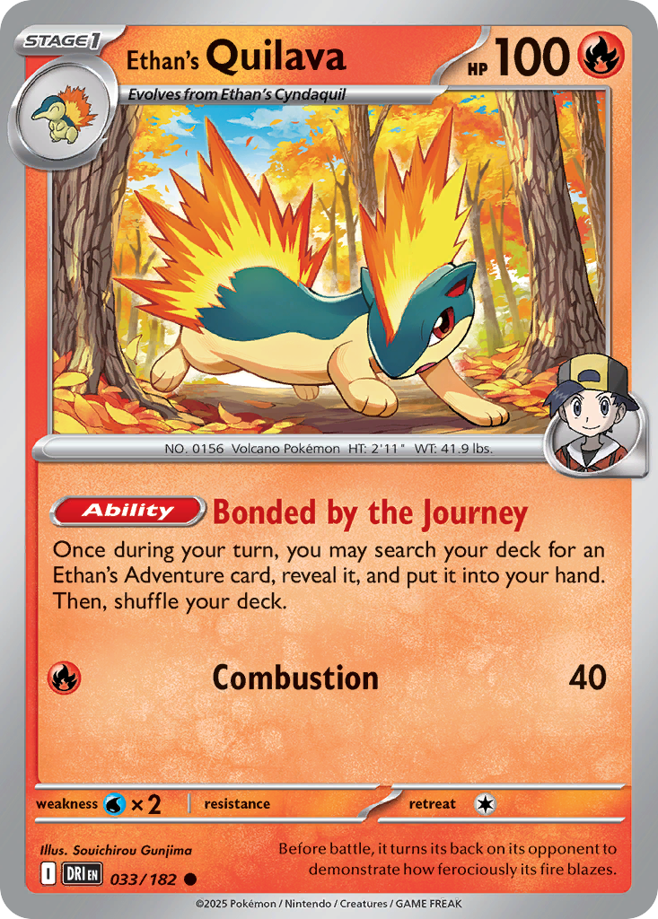 Ethan's Quilava (33/182) - [Reverse Holo] Destined Rivals (DRI)