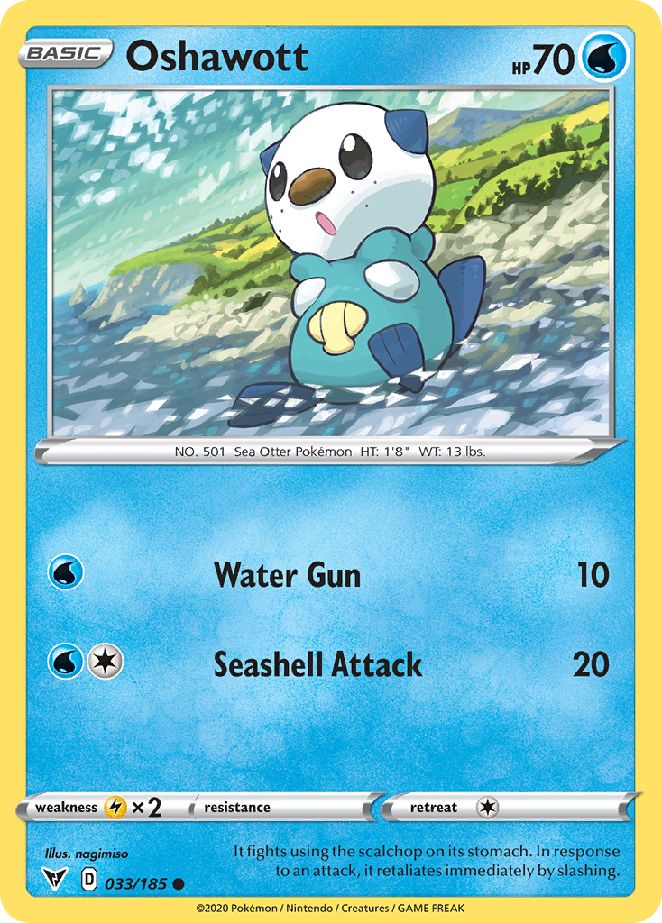 Oshawott (33/185) - [Reverse Holo] Vivid Voltage (VIV)