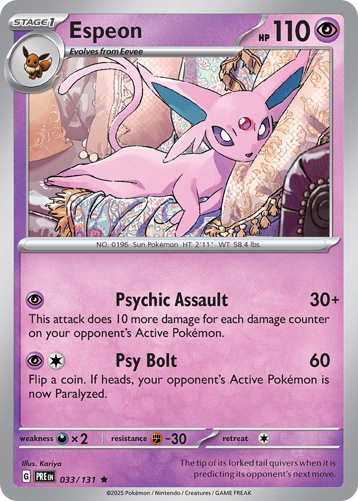 Espeon (33/131) - [Holo Foil] Prismatic Evolutions (PRE)